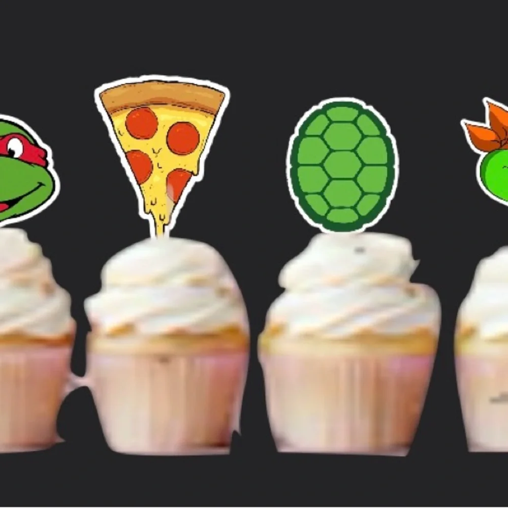 Ninja turtles cupcake toppers